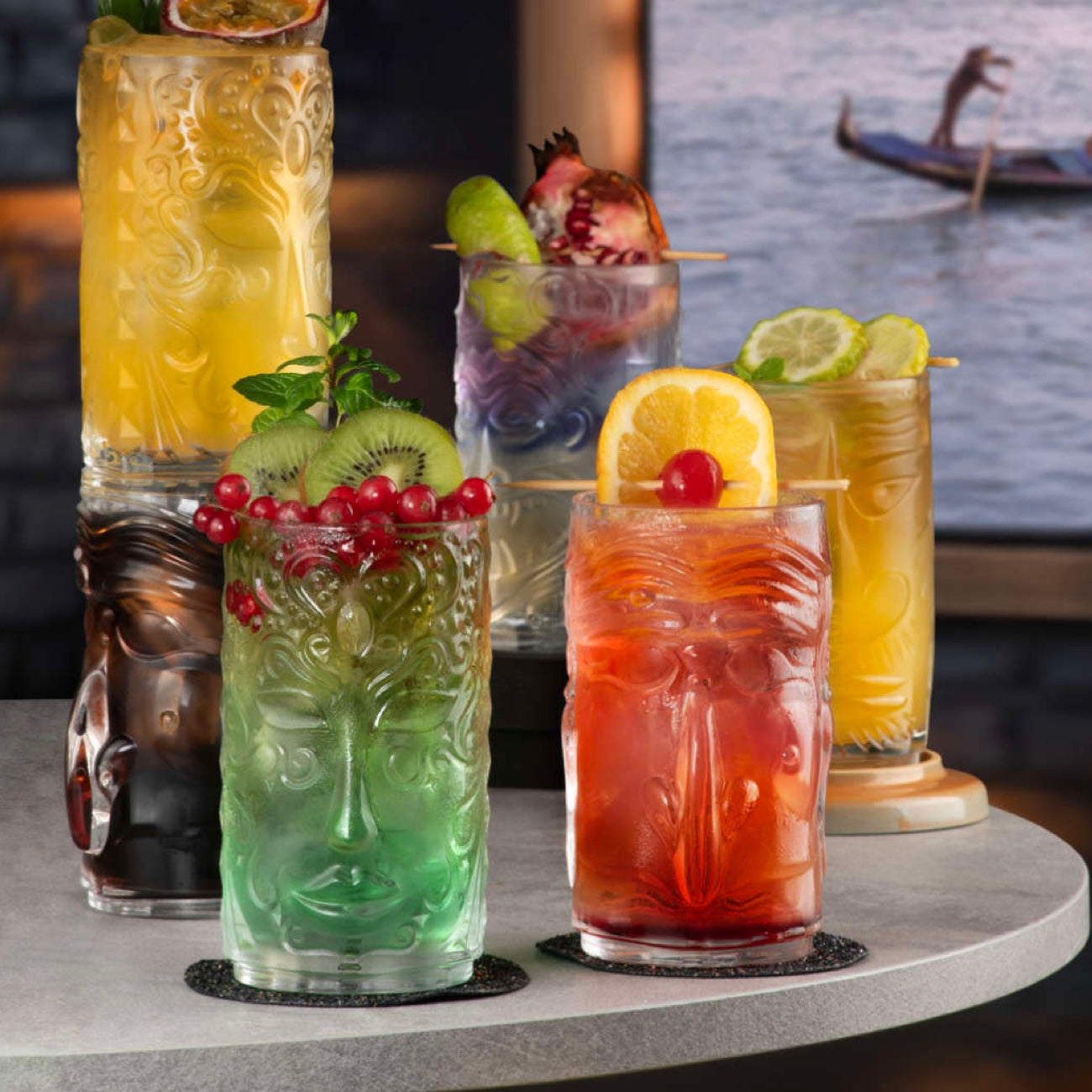 RCR Tiki Glas Pulcinella 45cl 4St.