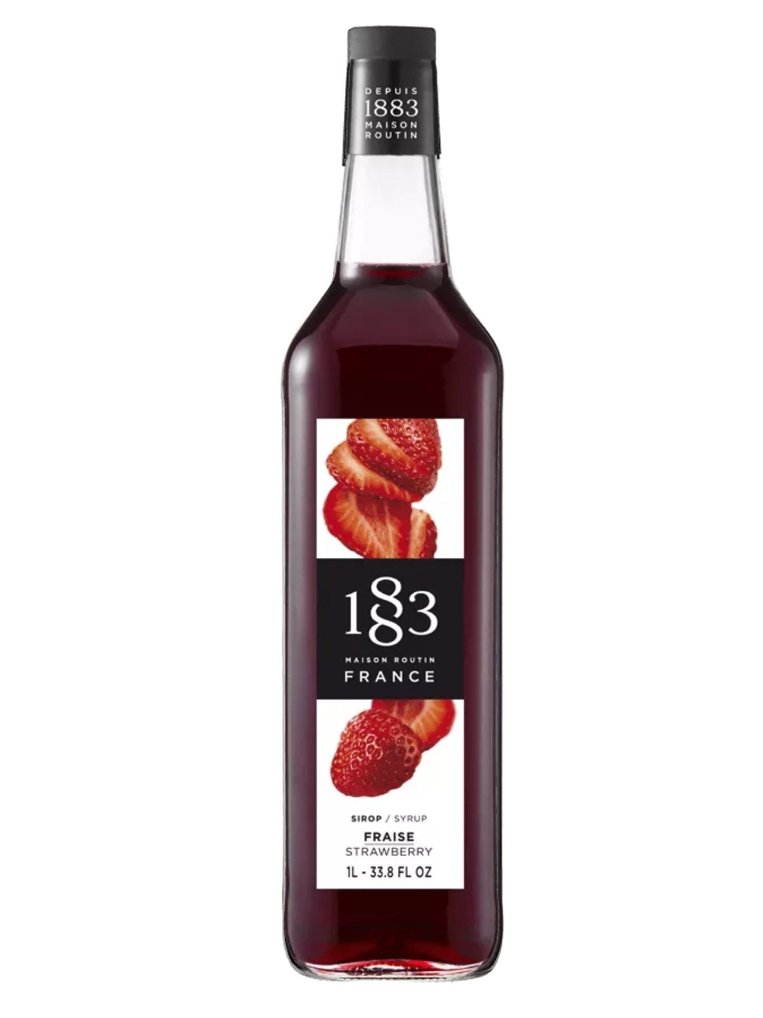 1883 Jordbær sirup – intens og naturlig jordbærsmag, ideel til at tilføje en frisk og sød note til dine drikke og desserter