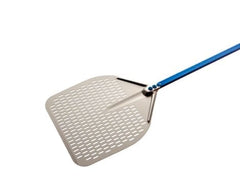 Pizzaspade Perforeret Azzura med blå håndtag.