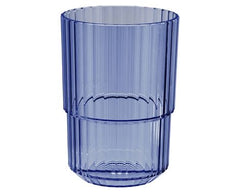 Drikkeglas LINEA - 48 stk. blå ribbet design