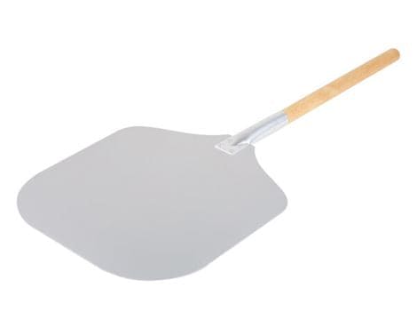 Pizzaspade med ergonomisk træhåndtag til pizzaer.