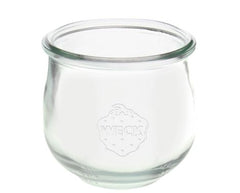 Glas mit Deckel Tulip