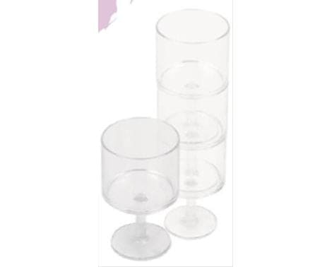 Vinglas p/fod JM - 12 stk. elegante plastglas til fest.