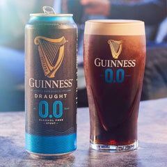Guinness 0.0 Alkoholfri Stout – ikonisk mørk øl uden alkohol med klassisk fyldig smag og cremet skum.