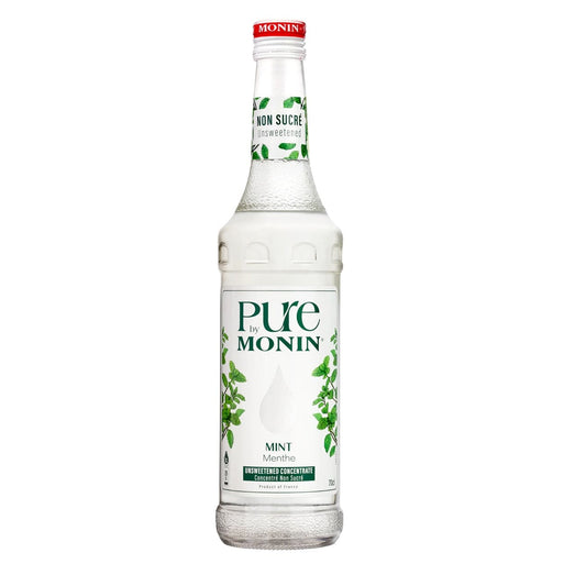 Flaske Monin Pure Mint – intens myntesirup velegnet til cocktails, mocktails og varme drikke.