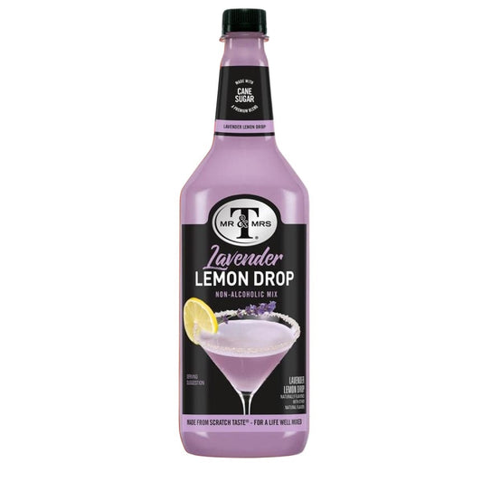 Mr & Mrs T Lavender Lemon Drop Mix – elegant cocktailmixer med lavendel og citron, perfekt til klassiske og moderne drinks.