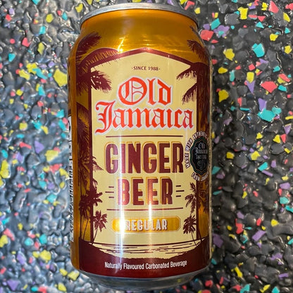Old Jamaica Ginger Beer dåse, ingefærøl med krydret smag, perfekt til cocktails eller som forfriskning
