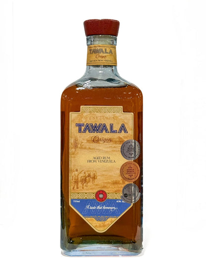 Tawala Origen Rum 70 cl, Flasche von vorn auf weißem Hintergrund