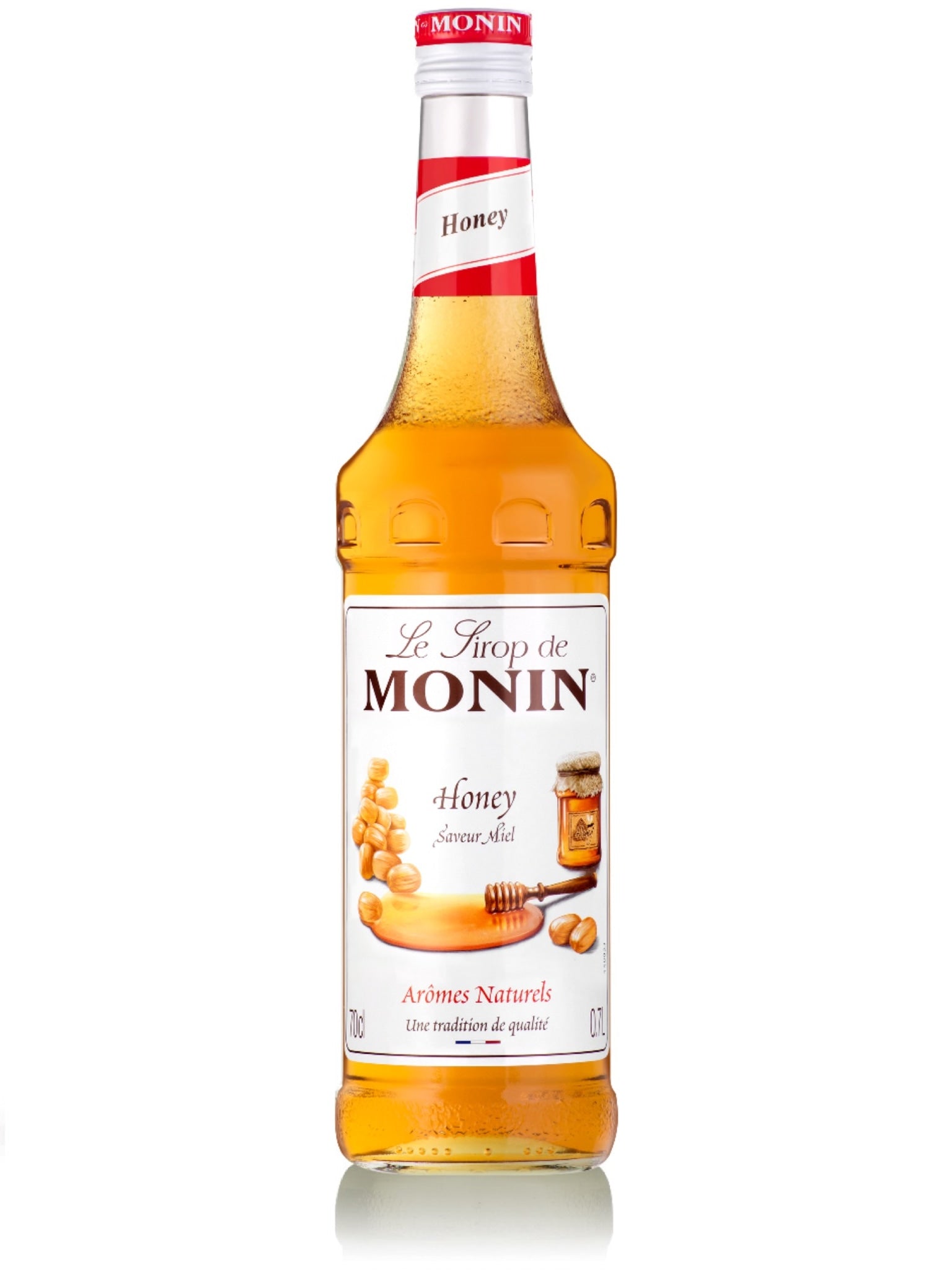 Tilføj sødme til dine drinks med Monin Honning Sirup.