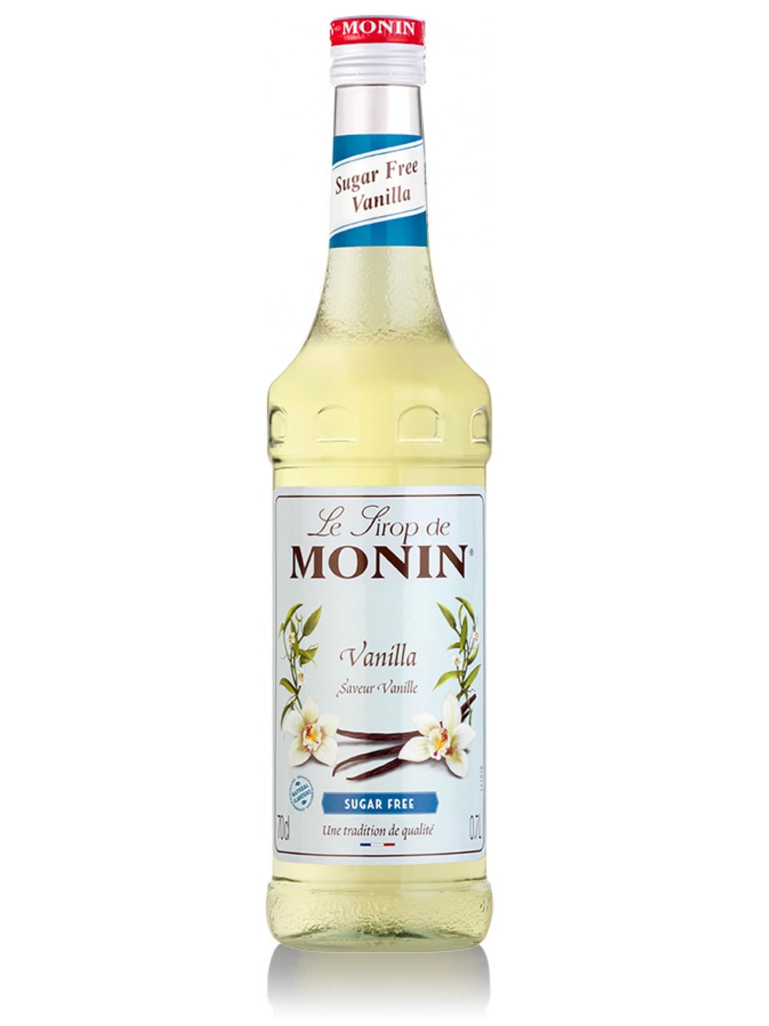 Nyd den søde smag af vanilje uden sukker med denne lækre sirup fra Monin