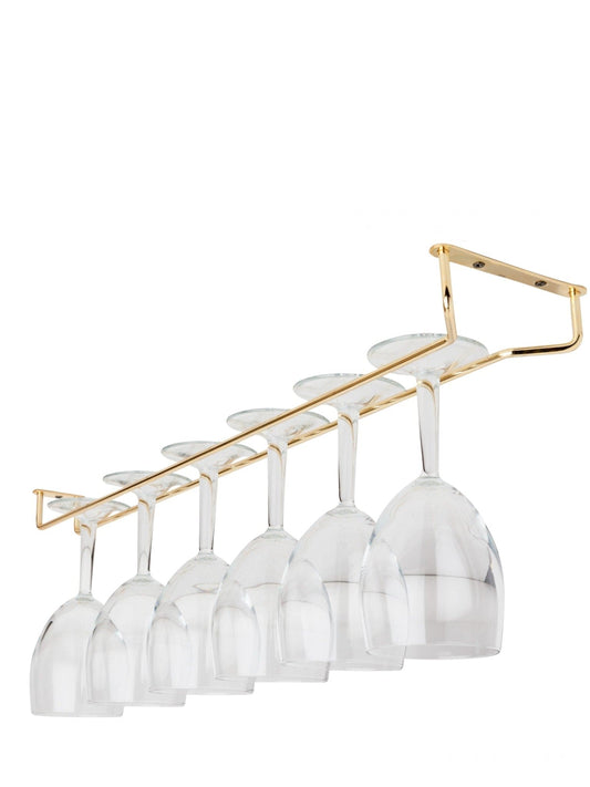 Opbevar dine glas sikkert og let tilgængeligt med dette messingophæng